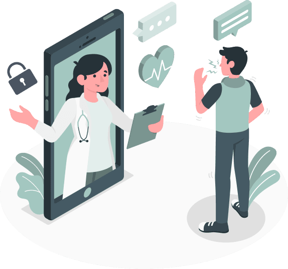 A practitioner offering private online support